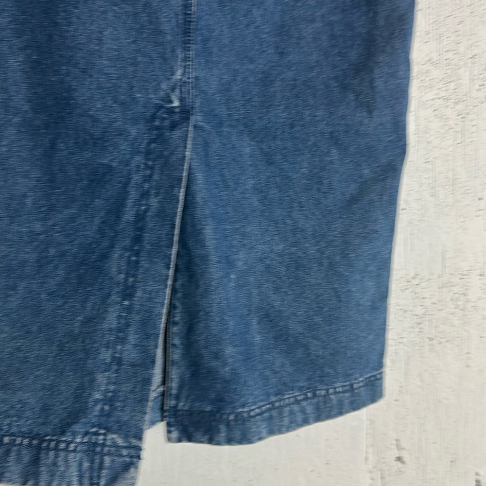 Vintage Cotton Jean Pencil Midi Skirt, S - Picture 9 of 16